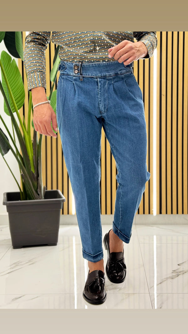 Pantalone Jeans Vita Alta